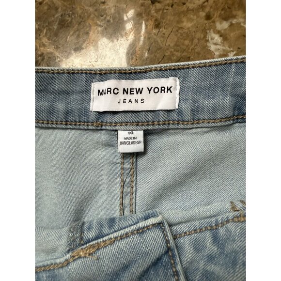 Marc New York Women's High Rise Wide Leg Jeans Light Wash Denim Stretch Sailor B - Picture 3 of 11